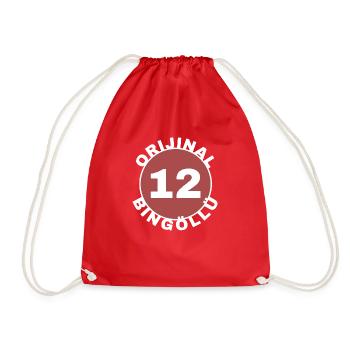 Bing oil - Drawstring Bag - red - Front