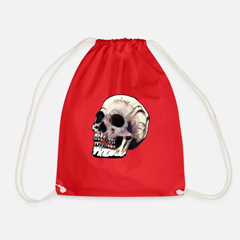 Skull Dimension - Drawstring Bag - red