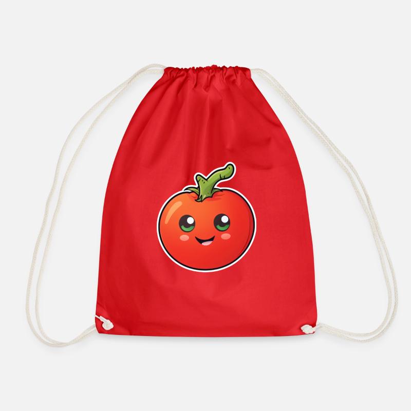 Tomato KawaiJapani Anime - Drawstring Bag - red