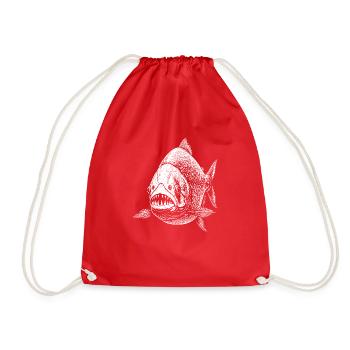 Piranhas - Drawstring Bag - red - Front