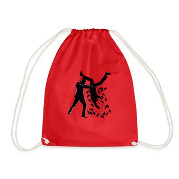 On the fly! - Drawstring Bag - red - Front