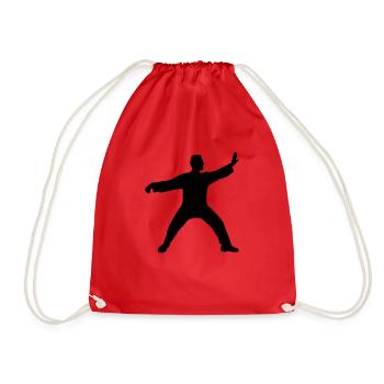 Tai chii chuan Kata taichi kung fu sports style - Drawstring Bag - red - Front