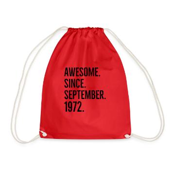 Génial depuis septembre 1972 - Sac de sport léger - rouge - Devant