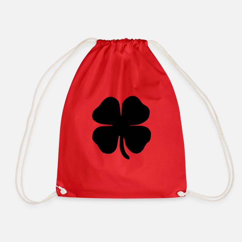 4-LEAF CLOVER - Drawstring Bag - red