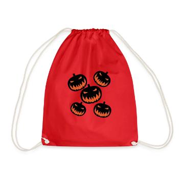 Halloween Citrouille Cool Effrayant Jack O' Lanternes - Sac de sport léger - rouge - Devant
