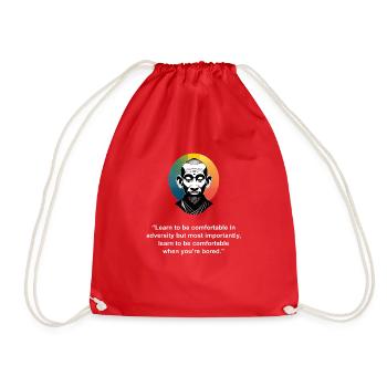 This t-shirt design is for those who seek comfort - Drawstring Bag - red - Front