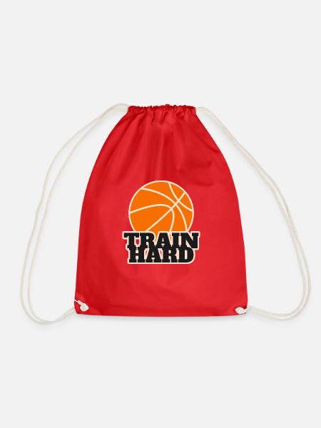 Train Hard Basketball - Turnbeutel - Rot