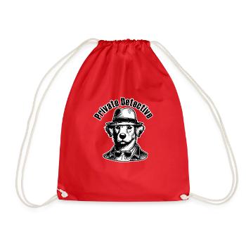 Chien détective mignon - Private Detective Design - Sac de sport léger - rouge - Devant