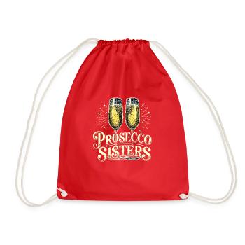 Prosecco Sisters Sisters Sparkling Wine Bachelor Party - Drawstring Bag - red - Front