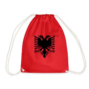 Albania - Drawstring Bag - red - Front