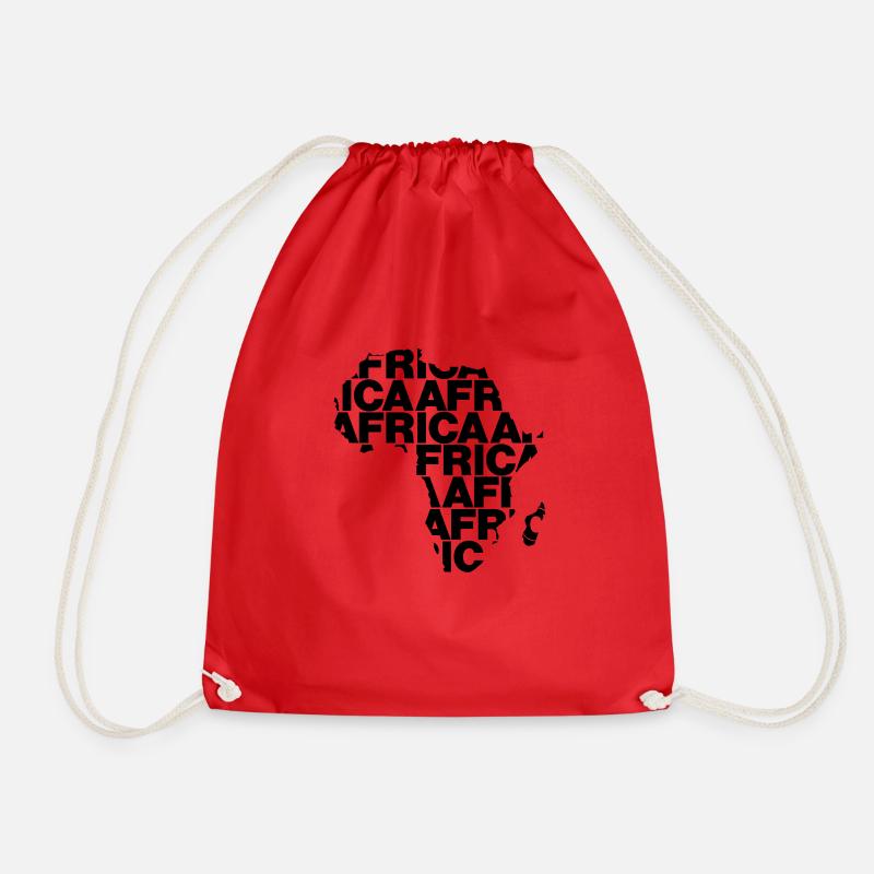 Africa - Drawstring Bag - red