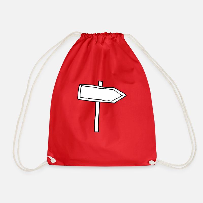 Panneau de signalisation signe de flèche - Sac de sport léger - rouge