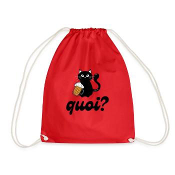 Chat buveur de bière : quoi ? - Sac de sport léger - rouge - Devant