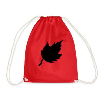 Leaf 29 - Drawstring Bag - red - Front
