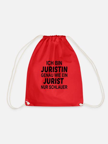 Jurist Jura Geschenk Spruch - Turnbeutel - Rot