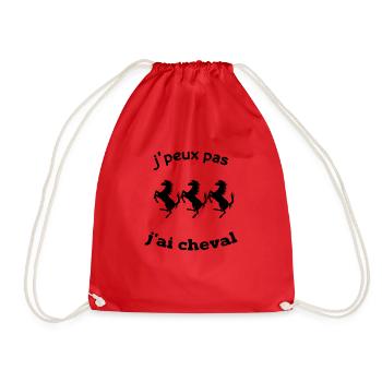 je peux pas j ai cheval - Sac de sport léger - rouge - Devant