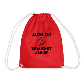 auch_du_jesus - Turnbeutel - Rot - Vorne