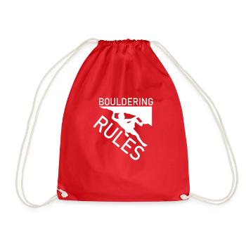Bouldern Klettern Climbing - Turnbeutel - Rot - Vorne