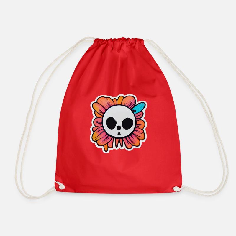 Panda Flower Power - Turnbeutel - Rot