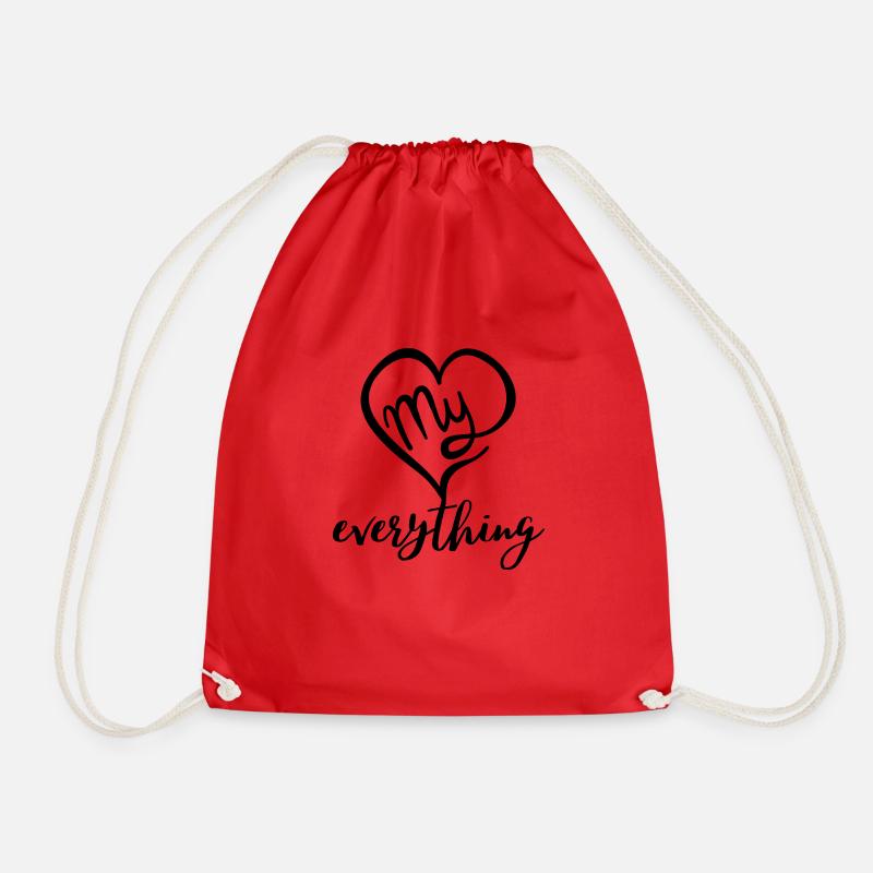 my evrything - Drawstring Bag - red