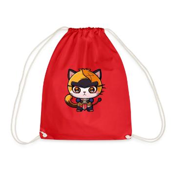 Ninja Cat Kung Fu Kitty - Sac de sport léger - rouge - Devant