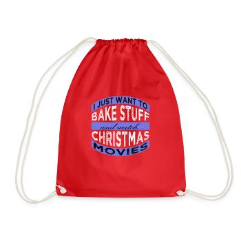 Comic Dino Under The Tree Sayings Baker Appeal - Drawstring Bag - red - Front
