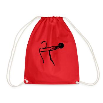 Kettlebell Swing groß - Turnbeutel - Rot - Vorne