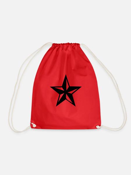 Star Star s - Drawstring Bag - red
