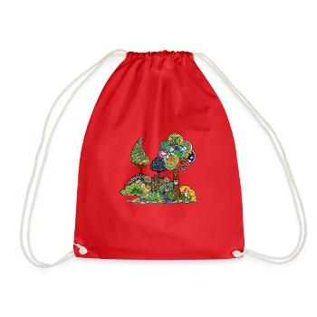 Elise's Garden - Drawstring Bag - red - Front