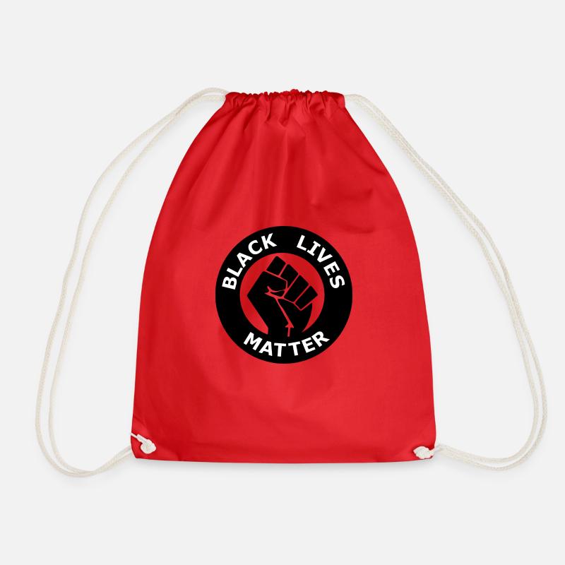 Black Lives Matter - Drawstring Bag - red
