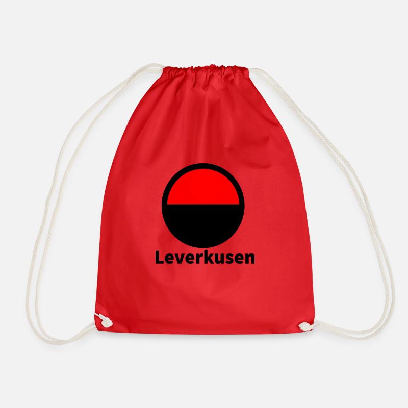 Leverkusen black red - Drawstring Bag - red