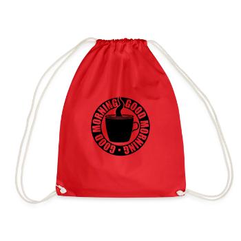 Circle Good Morning - Drawstring Bag - red - Front