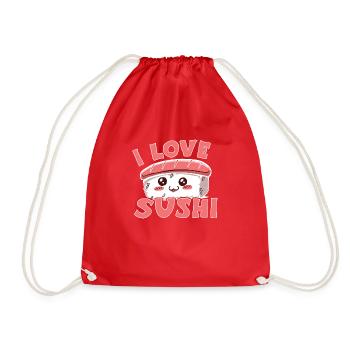 Kawaii Japanese Food Salmon Salmon Sushi Roll - Sac de sport léger - rouge - Devant
