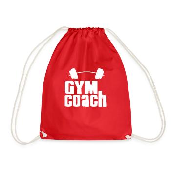 Gym Coach Cool Fitness Coach Trainer T-Shirt - Sac de sport léger - rouge - Devant