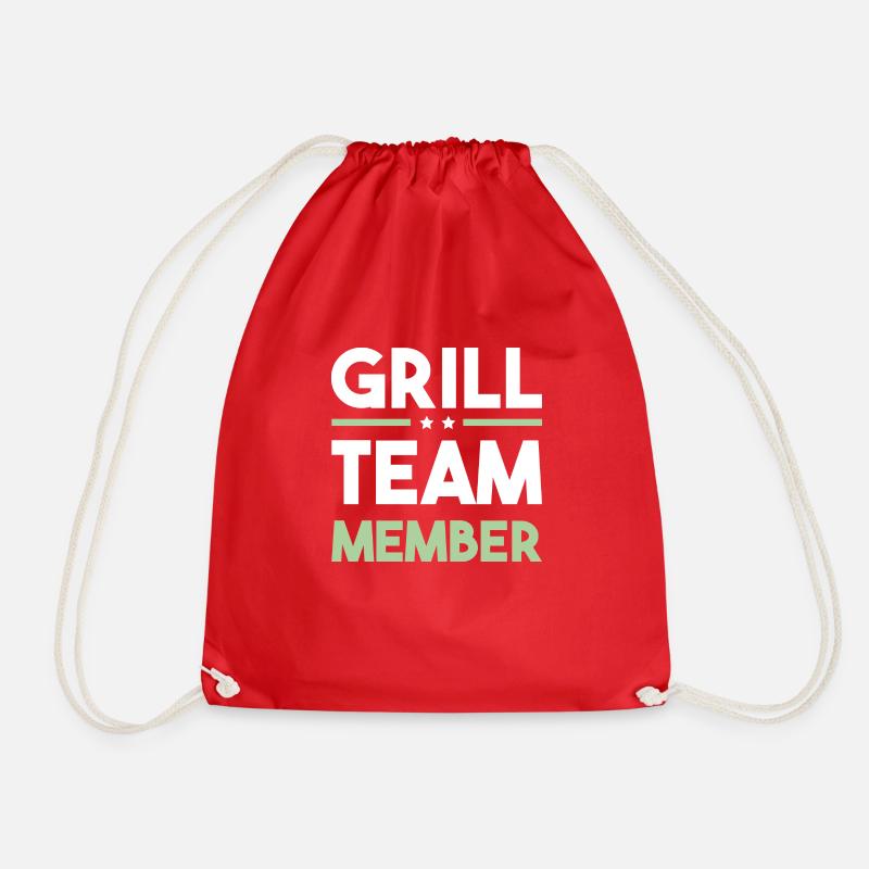 Grill Team - Drawstring Bag - red