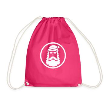Visuel festif du Père Noël - Sac de sport léger - fuchsia - Devant
