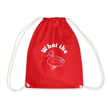 What the said by the Duck - Drawstring Bag - red - Front