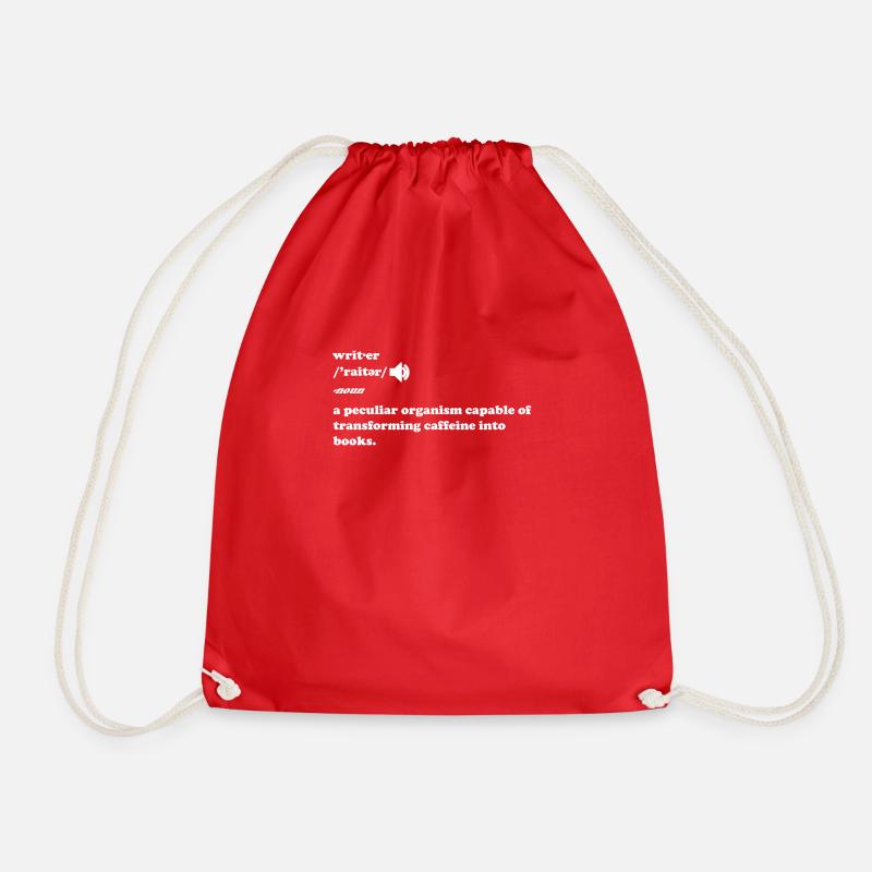 Writer - Drawstring Bag - red