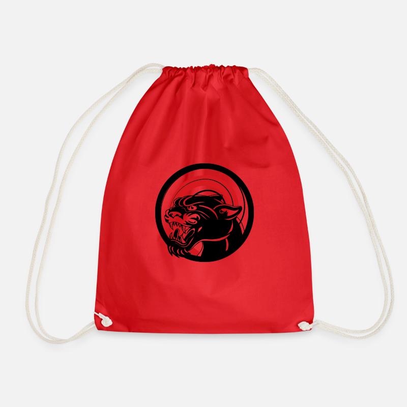 rayures noires animaux - Sac de sport léger - rouge