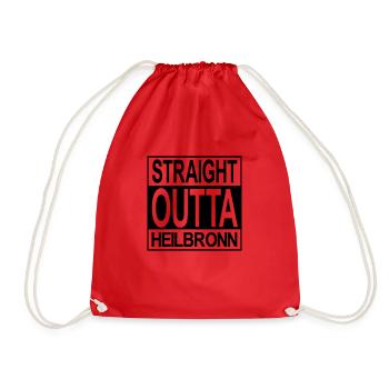 Straight outta Heilbronn - Turnbeutel - Rot - Vorne