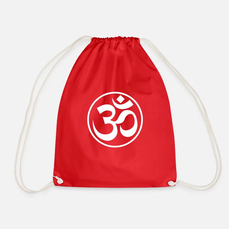 OM Goa characters - Drawstring Bag - red