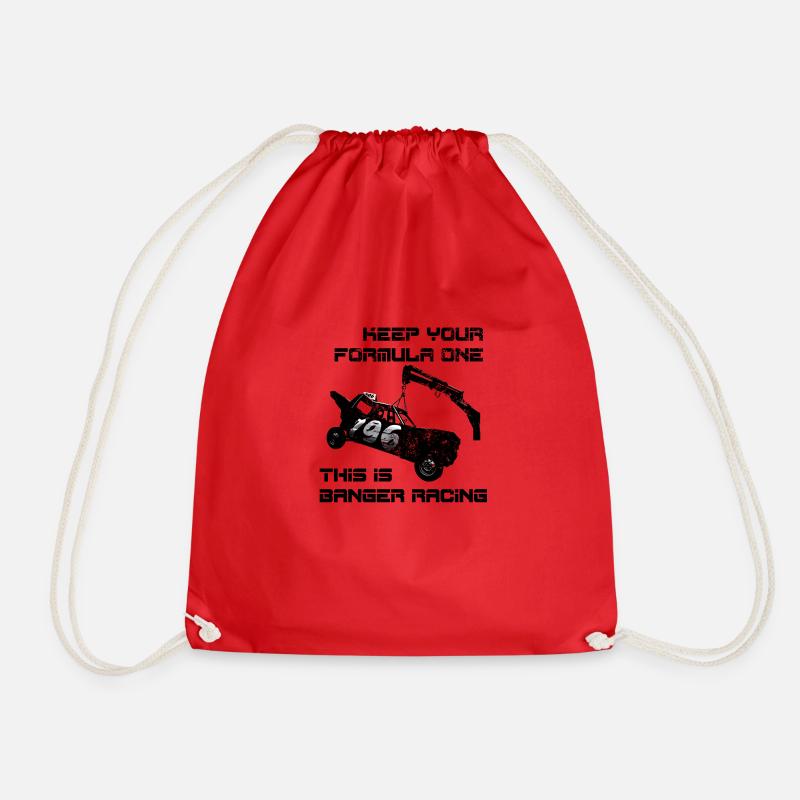 Keep Your Formula One - This is Banger Racing - Drawstring Bag - red