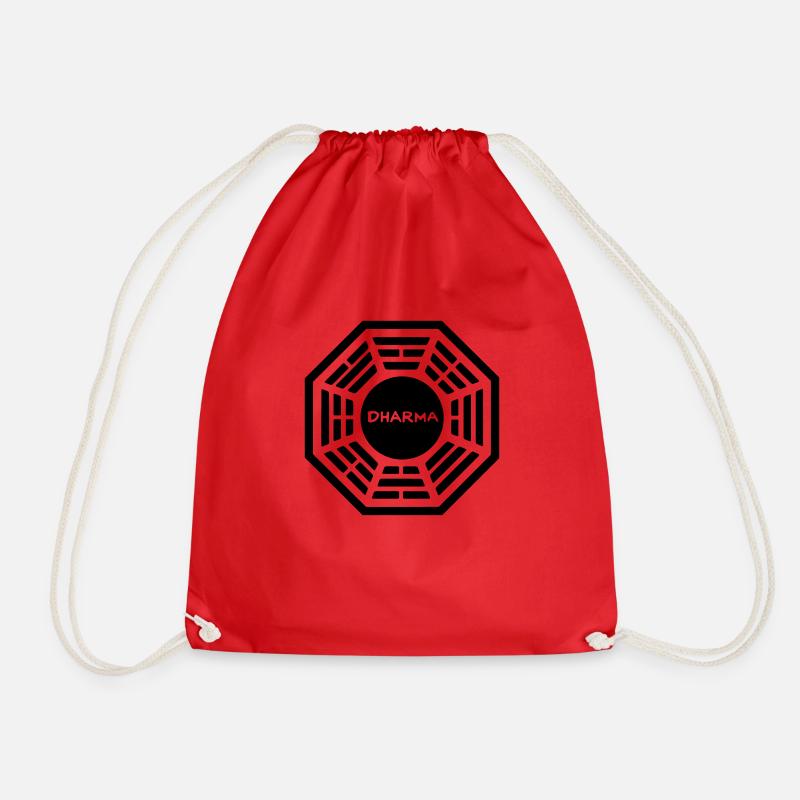Dharma Logo - Drawstring Bag - red