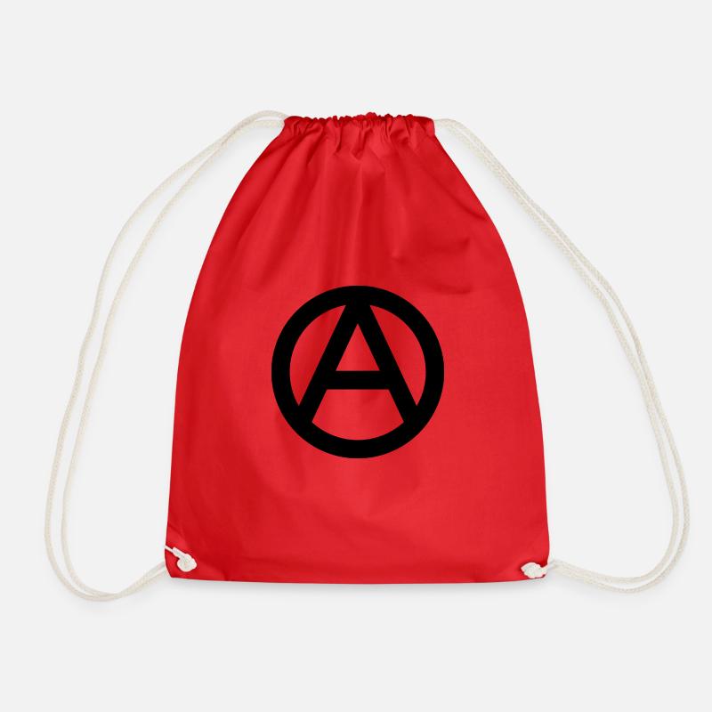 Anarchy - Drawstring Bag - red
