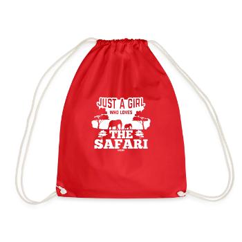 Safari Adventure Wilderness Woman Mother's Day - Drawstring Bag - red - Front