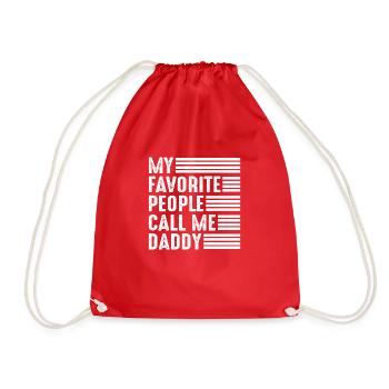 My Favorite People call me Daddy - Drawstring Bag - red - Front