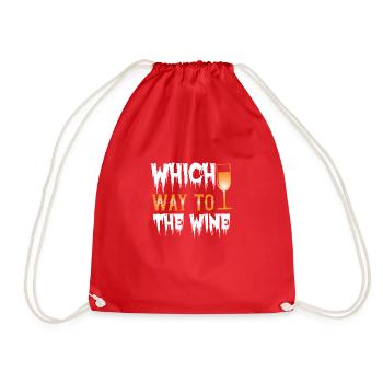 Which Way to the Wine - Turnbeutel - Rot - Vorne