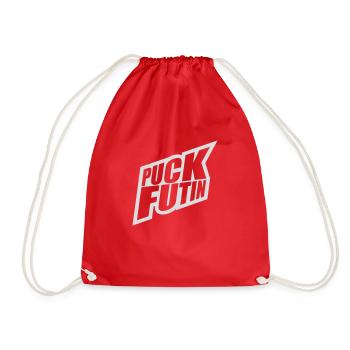 puck futin Logo Design - Turnbeutel - Rot - Vorne