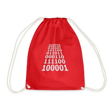 Langage de programme de code binaire - Sac de sport léger - rouge - Devant