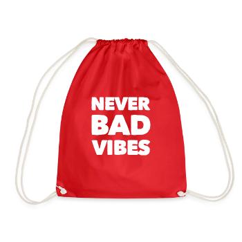 Good vibes - Drawstring Bag - red - Front